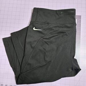 Nike Drifit Plus Womens Leggings Tights Capri Length 2X Black